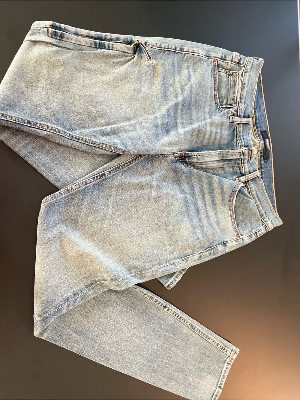 Hudson Jeans Light Blue Slim Straight Men's Jeans sz 31 side zipper detail